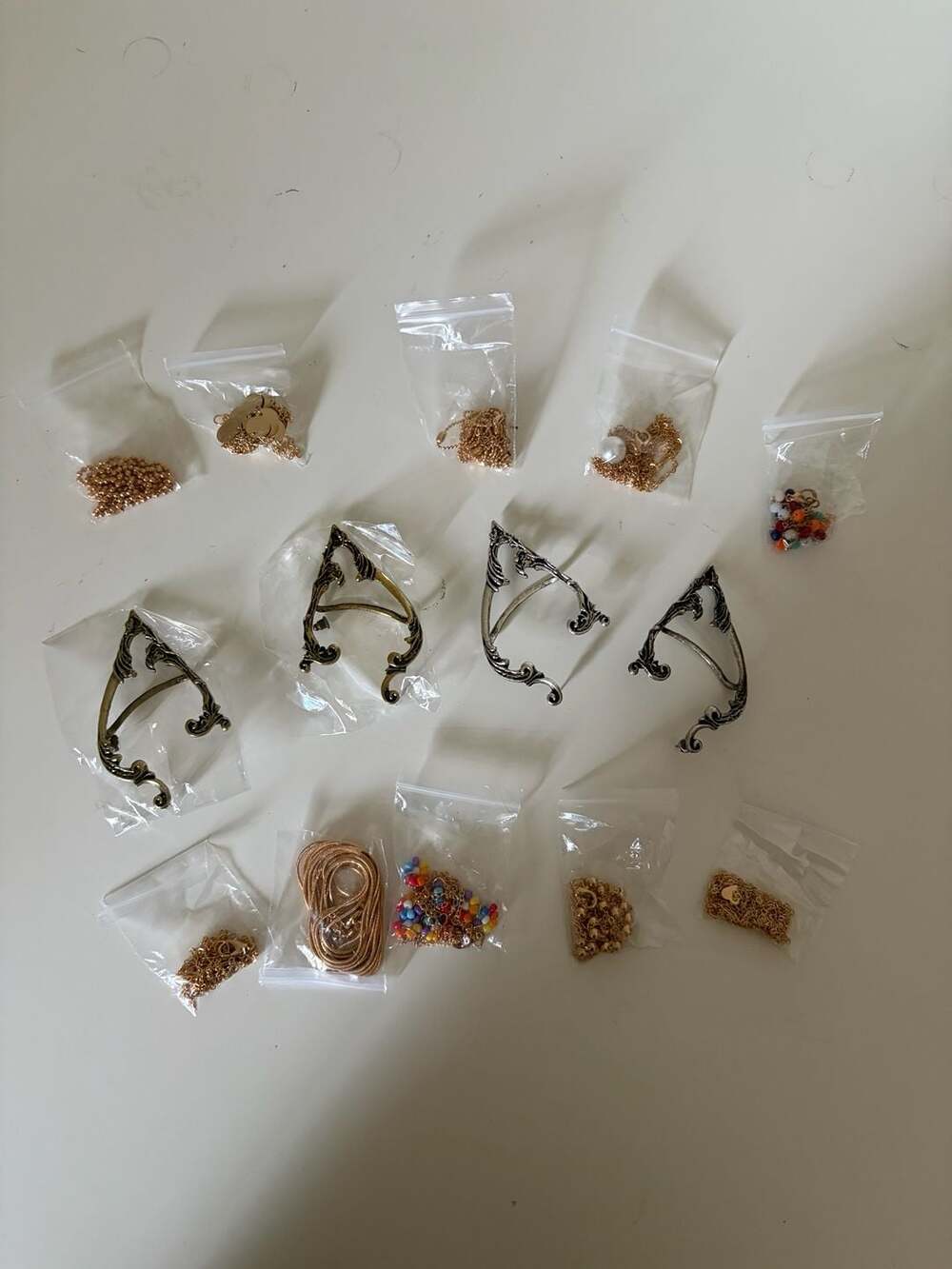 Cosplay Anime Elven Ear Cuffs and Assorted Jewelry Craft Lot